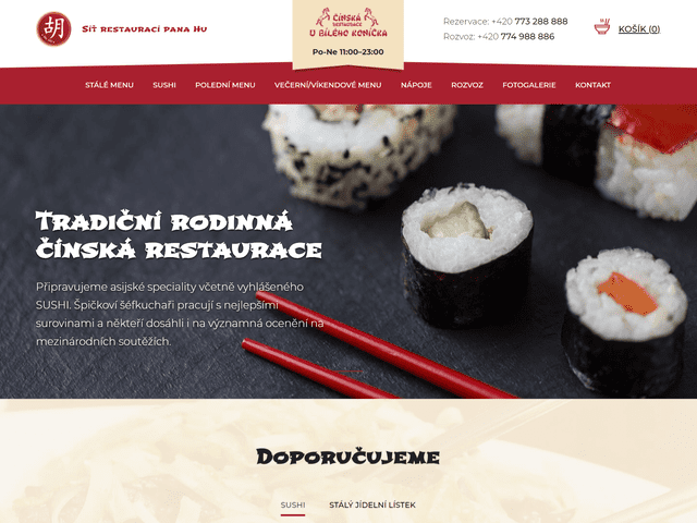Dvě nové webové prezentace pro rodinnou tradiční restauraci U Bílého koníčka