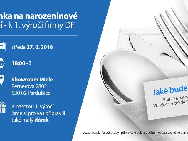 Vaření a oslava 1. výročí firmy DF