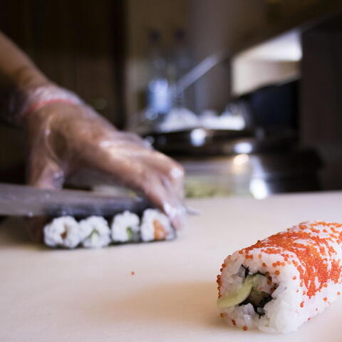 Produktová fotografie - výroba sushi
