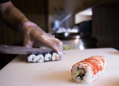 Produktová fotografie - výroba sushi